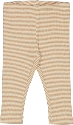 Wheat jersey leggings - Cartouche rib stripe